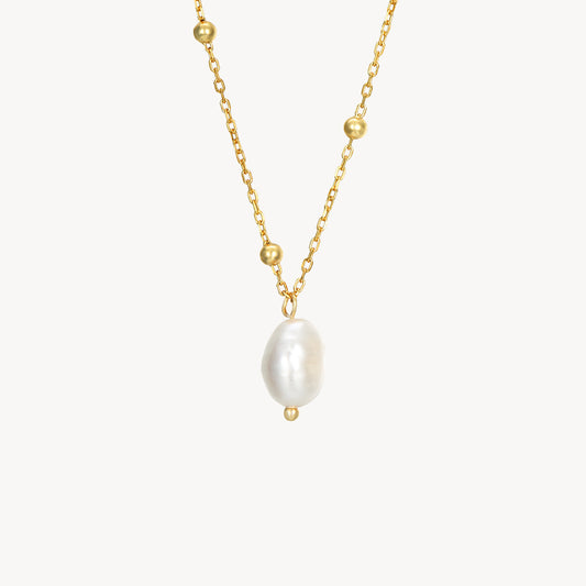 TIMELESS GOLD PEARL NECKLACE