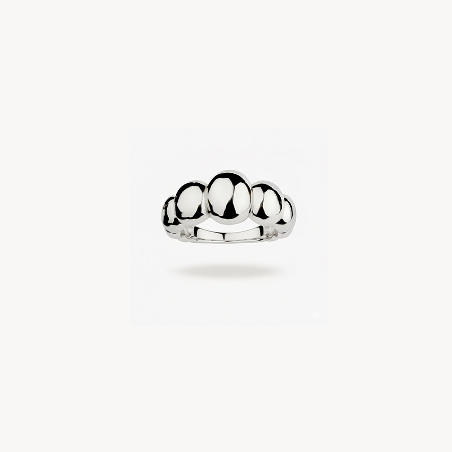 GRANDE CROISSANT STATEMENT SILVER RING