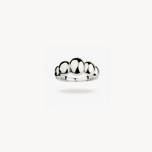 GRANDE CROISSANT STATEMENT SILVER RING